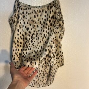 Rachel- camisole SMALL satin Leopard Print tank